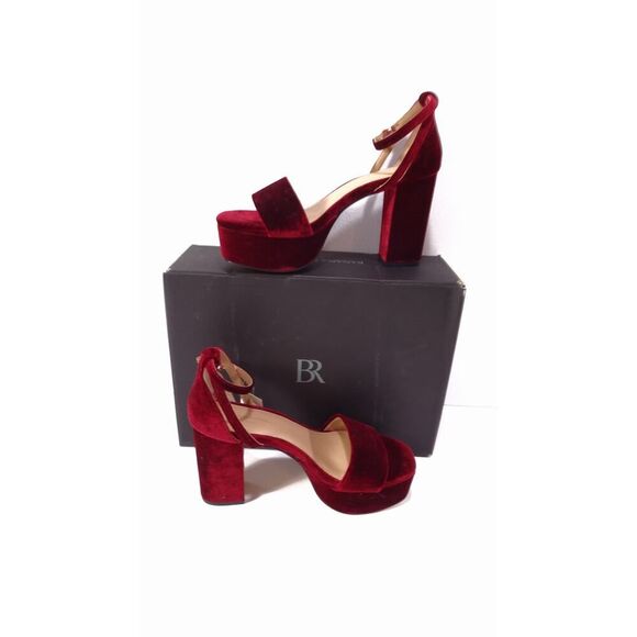Banana Republic Women's Velvet Platform Dress Heel Pumps Sz 6 NWT 175 IRRG - Picture 6 of 16